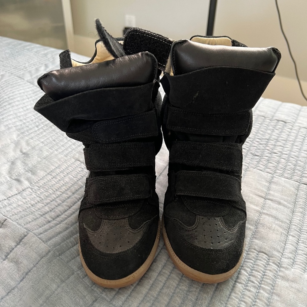 Isabel Marant Wedged sneakers black suede